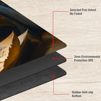 Playmats for Magic: The Gathering MTG Card Game Mat Plus 50 Pcs Card Sleeves, 24 x 14 inch TCG Mat with Stitched Edge for Commander Deck Duskmourn Board Game, Dragon Writing with Feet