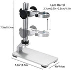 Aluminum Alloy Stand Holder for USB/Wi-Fi Digital Microscope, Bysameyee Universal Diameter Metal Mount with Microscope Carrying Case