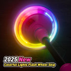 HopeRock Skip Ball Toy for Girls Ages 6-10,Girl Birthday Gifts,3 Fun Modes,Flashing Light-Up Wheel,LED Digital Counter,Replaceable Battery,Girl Birthday Gifts for Age 6-10+,Fun Outdoor Girl Toys-Pink