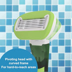 Mini Razors for Women Travel, Extra Smooth On The Go Razor, Portable 5-Blade Womens Razors for Shaving, Travel Essentials for Women, 1 Mini Razor, 3 Refills and 1 Travel Case, Avocado Green