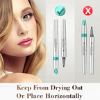 Eyebrow Pencil Eyebrow Microblading Pen - Liquid Eyebrow Pen Micro 4 Point Brow Pen Lift & Brow Pencil Snatch, Eye Makeup Long-Lasting Waterproof Natural Eyebrow Hair 2 PCS (Light Brown)