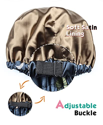 Winitas Large Silk Satin Bonnet for Black Women Curly Hair Adjustable