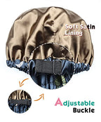 Winitas Large Silk Satin Bonnet for Black Women Curly Hair Adjustable