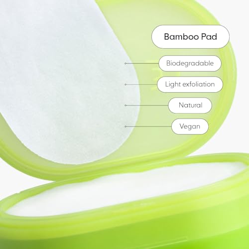 LOOPS Exfoliating Toner Korean Skincare - Refine, Resurface, and Rebalance Skin - Brightening & Anti-Aging Skincare - Pre-Soaked Bamboo Pad - Vegan, Natural, Biodegradable Toner Pads for Face