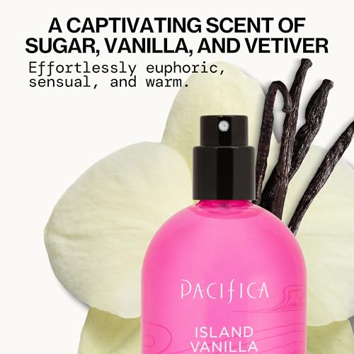Pacifica Beauty Island Vanilla Spray Perfume ��� Sweet Tropical Vanilla Gourmand Scent, Long Lasting Everyday Signature Fragrance for Women, Non-Toxic, Vegan, Cruelty-Free Clean Perfume 2oz