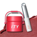 ITY Velvet Matte Finish Lip Stain-Mousse Textured Pudding Pot Lip Clay with Brush, Red Shade, Dual-Use as Lipstick and Blush, Conceals Lip Lines, Rich Pigment, 0.21 oz (6g) in Cherry Bliss