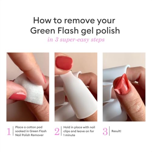 MANUCURIST • Green Flash Nail Polish Remover • Green Flash and Regular Nail Polish Remover • Effective Plant-Based • Acetone-Free Gel Nail Polish Remover • 3.38 fl oz