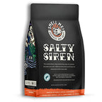 Bones Coffee Company Salty Siren Flavored Coffee Beans, Medium Roast Ground Coffee Low Acid, Caramel Chocolate Flavor (12 oz)