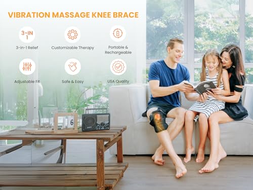 3-in-1 Red Light Therapy & Vibration Massage Knee Brace – Wireless Heated Massager for Relaxation & Comfort – 2025 Edition