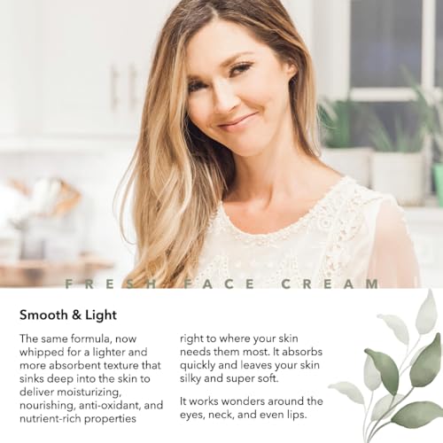 Pretty farm girl Fresh Face Tallow Cream - Ultra-Hydrating & Nourishing - Floral & Refreshing Scent - Handmade - All Skin Types - For Around the Eyes, Neck, and Lips