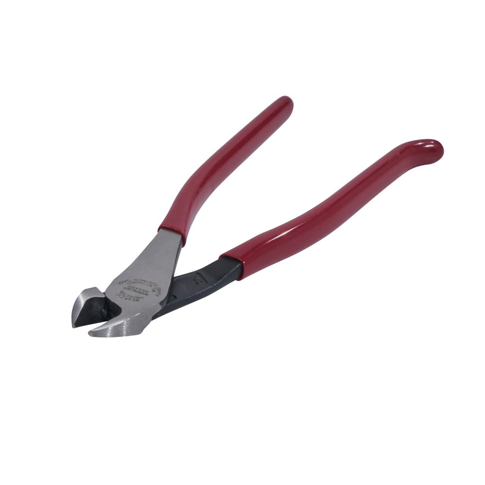 Klein Tools D248-9ST Diagonal Cutting Pliers, Made in USA, Ironworker's Diagonal Cutters with High Leverage Design, Works as Rebar Cutter and Rebar Bender, 9-Inch