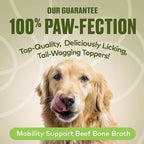 Mobility Support Beef Bone Broth for Dogs | Hip & Joint Support for Dogs | Glucosamine & Amino Acid Boosted | Human Grade Ingredients | Just add Water | Made in USA, 12 oz, 2 Pack