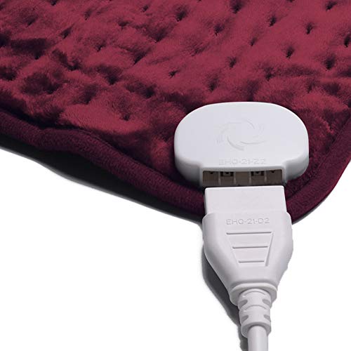 New 2023 Ambershine 45cmx85cm XXXL King Size Heating Pad with Fast-Heating Technology&10 Temperature Settings, Flannel Electric Heating Pad/Pain Relief for Back/Neck/Shoulders/Abdomen/Legs (Red)