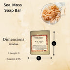 Sea Moss Soap 2 bars| Handmade| For All Skin Types Acne, Eczema, Psoriasis | Shea Butter, All Natural, Body and Face, Dr. Sebi Inspired, Vegan, Gluten Free, Men & Women, Moisturizing, Essential Oils
