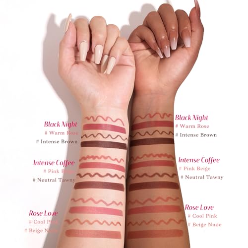 2 PCS Lip Liner and Lip Stain Combo Set, High Pigmented Long Lasting Velvet Lip Tint, Well-Defined Lipliner, Weightless Waterproof Not Animal Tested, Matte Finish Makeup
