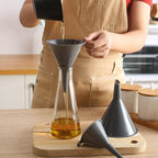 Plastic Kitchen Funnel Set of 3, Round Kitchen Funnels for Filling Bottles, Durable and Multifunctional Funnels for Filling Canning, Cooking, Lab or Car Oil