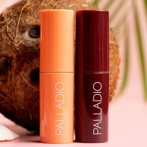 Palladio Jelly Tint, Liquid Stain for Cheeks & Lips, Vivid Color Lip Stain, Lightweight Non-Sticky and Transfer-proof, Natural Finish Makeup, Wineberry