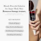 medicube Red Body Peeling Shot, Body Spray Cleanser for Strawberry skin, AHA + BHA + Succinic Acid Helps Reduce Body Breakouts and Bumpy Skin, Smoothing and Exfoliating, 3.88 oz.