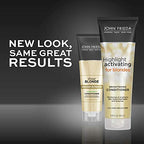 John Frieda Sheer Blonde Highlight Activating Conditioner, Brightening Conditioner for Blonde Hair, Maintains Moisture and Enhances Color with Avocado Oil, 8.45 Oz, Pack of 2