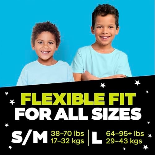Ninjamas Boys Bedwetting Nighttime Underwear, Size L (64-95+ lbs), 34 Count, Overnight Protection, Ultra Absorbent, Hypoallergenic