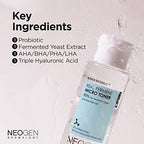 Neogen DERMALOGY Real Ferment Micro Collection - with Naturally Fermented Ingredients (Rice) & Hyaluronic Acid for Hydrated, Brightened and Healthy Skin (Micro Essence + Micro Toner Set)