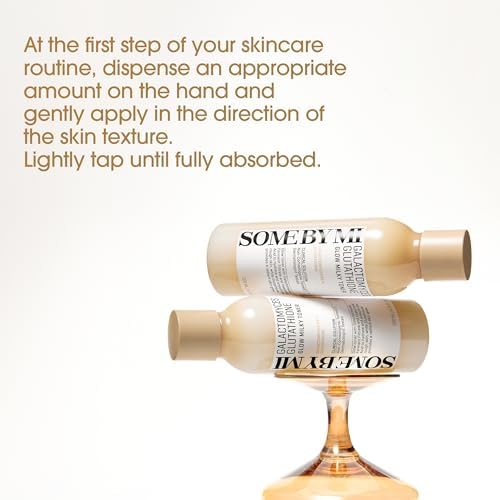 SOME BY MI Galactomyces Glutathione Glow Milky Toner - 6.76Oz, 200ml - Hydrating & Brightening Korean Milky and Rice Toner with Glutathione & Vitamin C for Smooth, Radiant Skin - Korean Skin Care