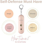 Personal Safety Alarm – Travel Safe Waterproof – Gift for Women College Girls – Self Defense Keychain – Extra Loud Siren – Strobe Light – Cute Key Chains Protection (Rose Gold)