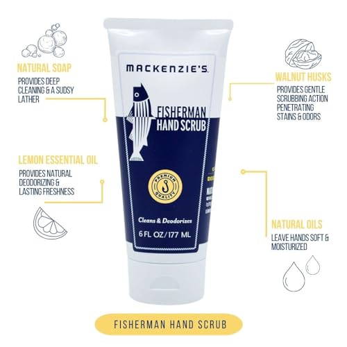 MacKenzie's Fisherman Hand Scrub - Gifts for Men - Gifts for Fisherman - Gifts for Cooks - Gifts for Gardeners - Hand Cleanser - Hand Deodorizer