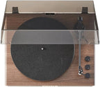 Crosley CR6046A-WAGL Stave 2-Speed Bluetooth Record Player Turntable with Built-in Speakers, Walnut