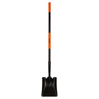 AgroPro Square Shovel for Digging, Heavy Duty Metal Shovel with Long Fiberglass Handle, 58-Inch Flat Garden Shovel for Transfer Soil, Sand, Gravel, Landscaping