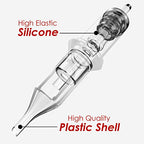 Wormhole Tattoo Cartridge Needles 3RL Tattoo Cartridges Professional Disposable Tattoo Needle Cartridge Sterilized Tattoo Needles Safe Cartridge Needles 1203RL