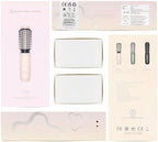 Cordless Curling Iron Brush, 2024 New Portable Travel Curling Iron Mini Brush for Women, 7000Mah USB Rechargeable Curling Wand Brush with Negative Ion, Pink