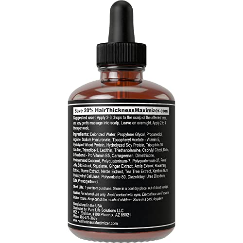 Biotin Hair Growth Serum for Hair Thickening - Vegan Hair Growth Biotin Serum for Dry Scalp Treatment - Unscented Biotin Hair Serum for Growth and Thickness - Nourish Dry, Frizzy and Weak Hair