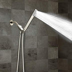 Luxury Spa: Brushed Nickel Hand Held Shower Head, 1.1 inch High Pressue Handheld Showerhead with Extra-Long Stainless Steel Hose, Experience MAXX Comfort and Elegance (Brushed Nickel)