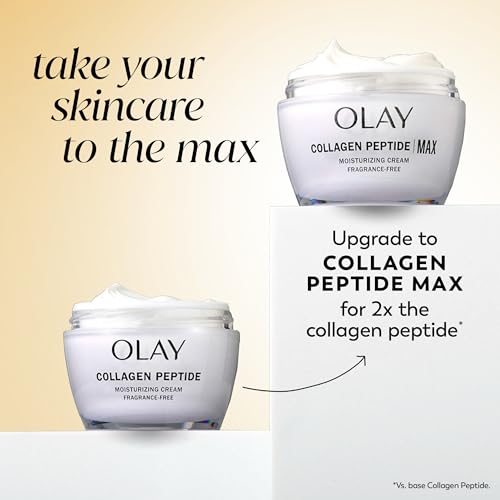 Olay Collagen Peptide Face Moisturizer, Firming Cream for Women, Fragrance-Free, Non-Greasy - Hydrating, Anti-Aging, Anti-Wrinkle, Smooth Fine Lines, Plumping Skin Care - Niacinamide, 1.7 Oz