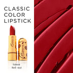 BESAME Fairest Red Lipstick 1937 Movie Princess-Replica Vintage Shade, Subdued Cool, Rich Apple Red Long-Lasting Lip Color, With Moisturizing Vitamin E, Satin Finish, Blot for Lip Stain