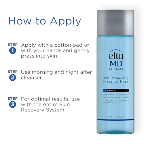 EltaMD Recovery Essence Face Toner, Hydrating Facial Toner for Sensitive Skin, Alcohol-Free Formula for Acne Prone Skin and Skincare, 7.3 oz Bottle