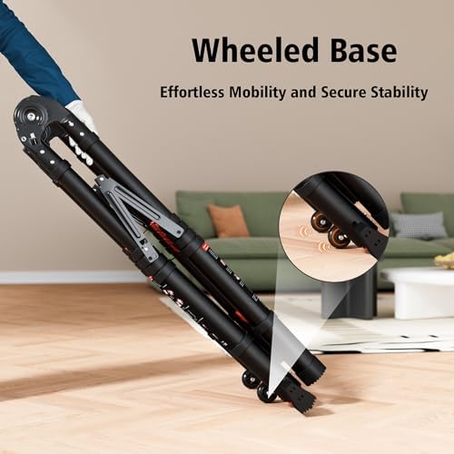 12.5FT Telescoping Ladder A Frame, Portable Extension Folding Ladder, Multi-Purpose Compact Telescopic Ladder for Household or Outdoor Work, 330lbs Max Capacity