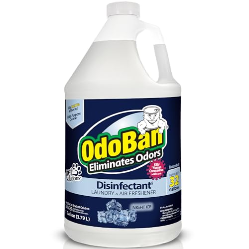 OdoBan Disinfectant Concentrate and Odor Eliminator, Made in the USA, Night Ice Scent, 4 Gallons