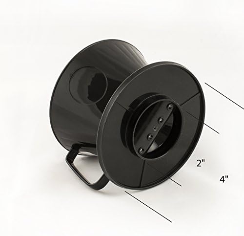 Fino Pour-Over Coffee Brewing Filter Cone, Number 1-Size, Black, Brews 1 to 2-Servings