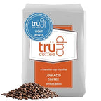 trücup Low Acid Coffee, Light Roast Whole Bean Coffee 80 Oz, Natural Water&Steam Process (60% Less Acid), Smooth Flavor, Stomach-Friendly Rich in Antioxidants