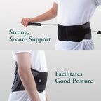 Lumbar Support Back Brace (Official) - Enhances Comfort, Breathable Design, Lower Back Belt, Posture and Spine Support (M size, 29-33 in)