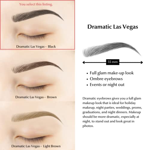 | Microblading & Shading Tattoo | A combination of hair stoke and powdered brows | Non-toxic | Vegan friendly (Dramatic Las Vegas, Black)