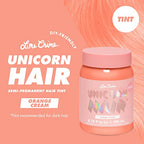 Lime Crime Pastel Colored Unicorn Hair Tint (Orange Cream) - Damage & Ammonia-Free Semi-Permanent Hair Color Conditions & Moisturizes - Temporary Hair Dye Kit Has Sugary Citrus Vanilla Scent - Vegan
