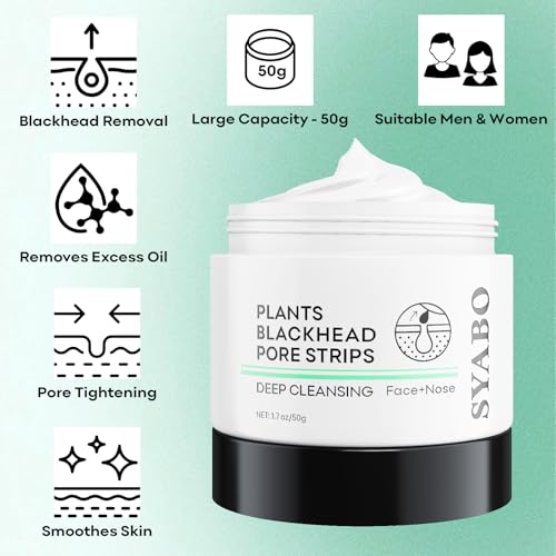 Blackhead Remover, Nose Pore Strips for Blackheads, Black Head Remover Peel Off Mask for Face with 100pcs Strips, Puntos Negros Remover, 50g
