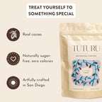 Organic Dark Chocolate Ground Coffee - Medium Roast, Organic Flavored Coffee - Real Cacao - Smooth Low Acid - Perfect for Drip, Pour Over or Cold Brew - 8 oz, 22 Servings