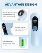 LLLT Cold Laser Therapy Device with Protective Magnetic Cover, 5*808nm & 10*650nm Human/Vet Handheld Infrared Red Light Therapy, Pet Dogs Treatment Device for Muscle Pain Relief & Improve Healing