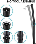 VINGLI Solar Heated Shower, 5.5 Gallon Outdoor Shower with Shower Head and Foot Shower Tap for Outdoor Backyard Poolside Beach Pool Spa,Black (5.5 Gallon)