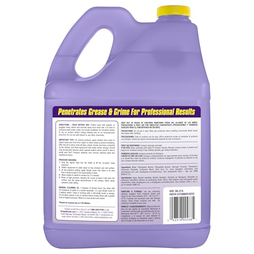 Simple Green Oxy Solve Concrete and Driveway Pressure Washer Cleaner, Purple, Unscented, 128 Fl.Oz