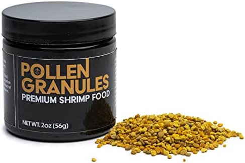 Aquatic Arts Shrimp Food, Bee Pollen Food for Live Shrimp Aquarium, Shrimp Feeder, Pet Shrimp Food for Amano Shrimp, Cherry Shrimp, Neocaridina Shrimp, Live Freshwater Shrimp Tank Granules, 2oz